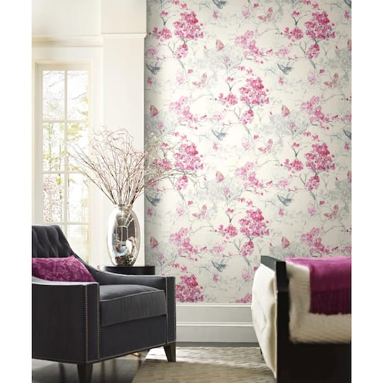 RoomMates Cherry Blossoms Peel & Stick Wallpaper